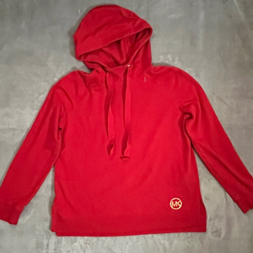Michael Kors Vibrant Red Hooded Sweater